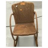 Small metal outdoor childrenï¿½s rocker chair