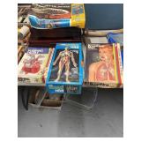 Model kits of different tones, including the