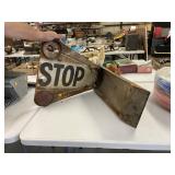 Vintage School Bus Stop Sign
