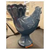 Blue Glazed Chicken Vase