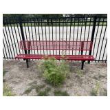 8ï¿½ Long Metal Plastic Coated Bench - South Side