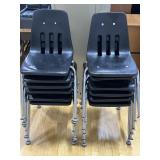 12 small black plastic childrenï¿½s chair