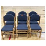 Six cushioned childrenï¿½s chairs
