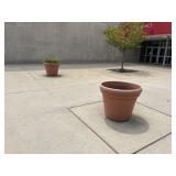 2 Large Terracotta Look Plastic Pots East Side o