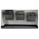 Three drinking fountains