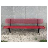 8ï¿½ Long Metal Plastic Coated Bench - South Side Of