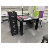 RM 110 desks and filing cabinet cabinet