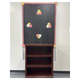 Bookshelf and tack board