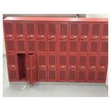 Girls room lockers, number 21 through 40