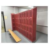 Girls room lockers number1   through 20