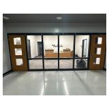 Two doors to the student services office