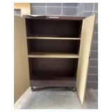 Wrestling club metal cabinet on wheels