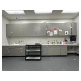 Copy room, cabinetry and shelving