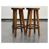 Two Wooden Stools Rm 208
