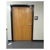Wide handicap accessible bathroom door
