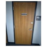 Faculty bathroom door