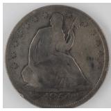 1854 Seated Liberty Half Dollar, 90% Silver