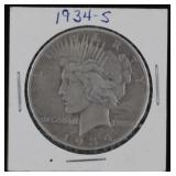 1934-S Peace Silver Dollar