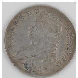 90% Silver, 1827 Capped Bust Half Dollar