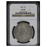 1880 NGC AU58 Morgan Silver Dollar