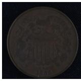1868 2-Cent Coin