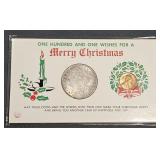 1921 Morgan Dollar and Christmas Penny