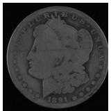 1891-O Morgan Silver Dollar
