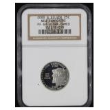 2000-S NGC PF69UC New Hampshire Silver Quarter