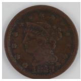 1853 Large Cent Coin