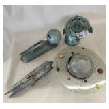 Vtg, Coin Banks Flying saucer Rockets