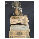 19 Reproduction of 1864 Confederate Bill's, Vtg