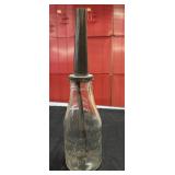 Vtg, Glass Motor oil bottle