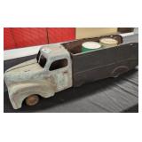 Vtg, Steel Toy Delivery Truck, 2 Vtg, oil cans