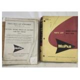 2 Vtg. Mopar Parts Book 1961,1957-58