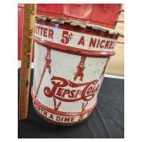 Vtg, 1940 Pepsi -Cola Metal syrup drum