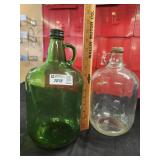 2 Vtg, one Gallon Glass Jars