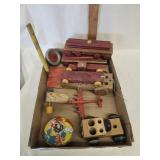 Vtg. Wood Toys, 1940 Holgate toy Truck, Vtg, Tin