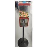 Vtg. Red Square style Bubble Gum Machine on s