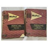 2 Vtg. Mopar Parts List Books 1957