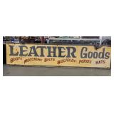 Vintage Leather Goods  Sign 11ï¿½ 10' X 2ï¿½ 8ï¿½