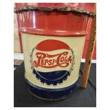 Vtg, Metal Pepsi Syrup drum