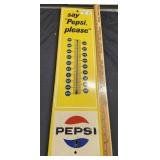 Vtg, Metal Pepsi Thermometer