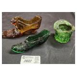 Fenton Glass slippers, Fenton Glass Hat
