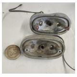 Vtg. Automotive Lamp Housing Back up tail Lights