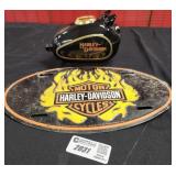 Harley-Davison metal sign, Harley Davison Bank