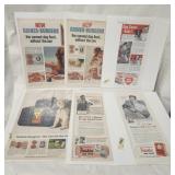 6 Vtg. Newspaper Clippings About Dogs