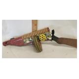Vtg. 1930 Louis Marx & Co. Wind up toy Machine Gun