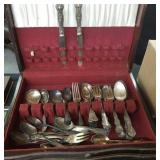Vintage flatware and case