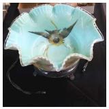 Antique glass wedding basket