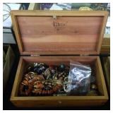 Lane cedar chest jewelry box & contents